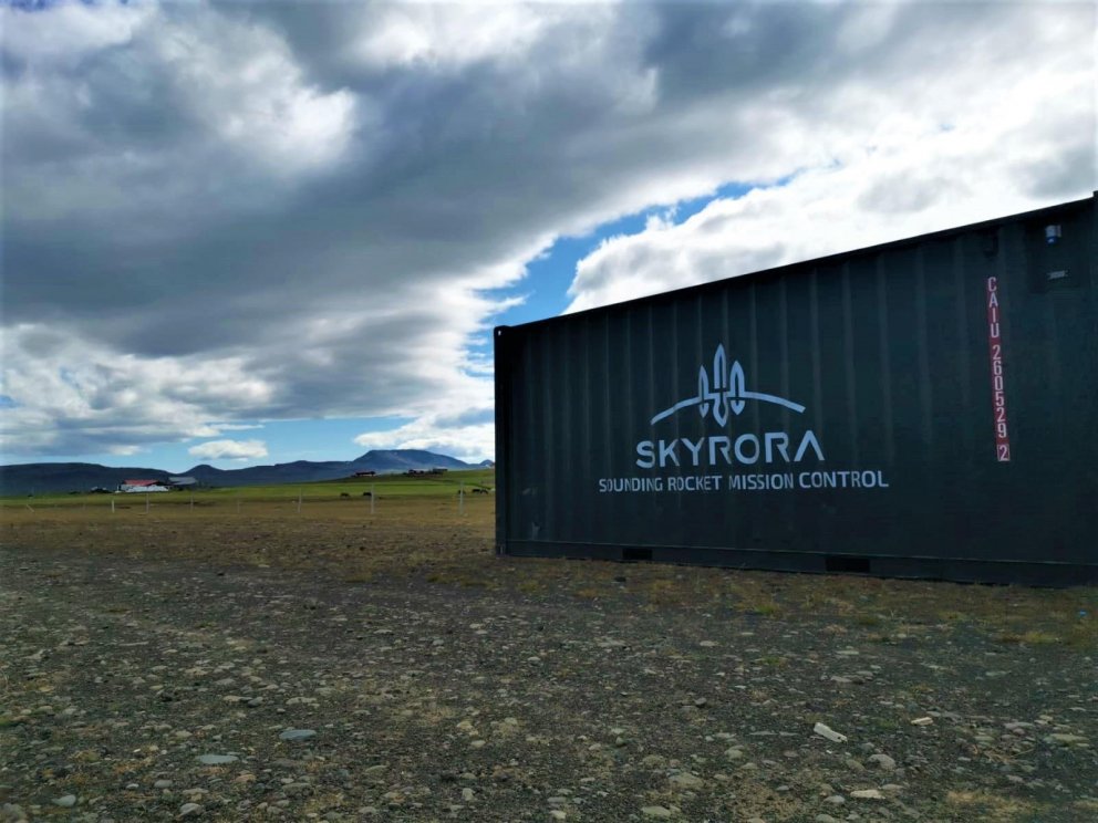 Eldflaug Skyrora skotið frá Langanesi.