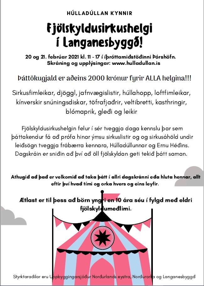 Fjölskyldusirkushelgi í Langanesbyggð