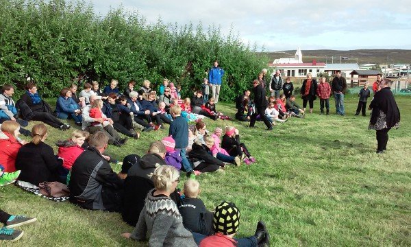 Það fór vel um foreldra og nemendur í dag