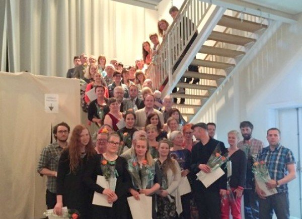 Þeir styrkhafar sem mættu í Ketilhúsið