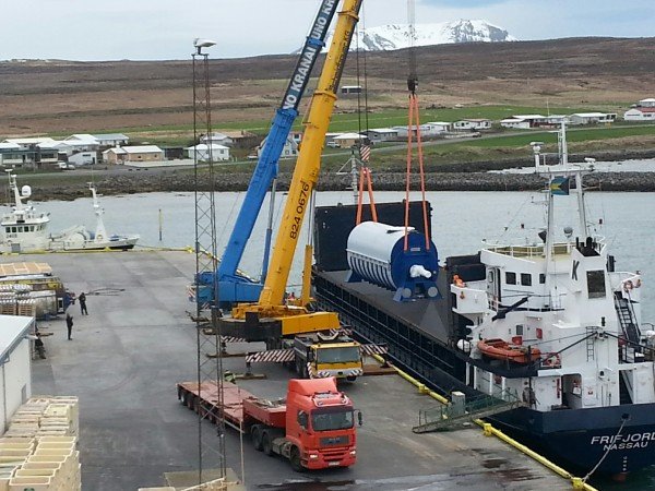 Nýr þurrkari í loðnumjölsverksmiðjunni 115 tonn