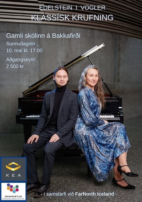 Tónleikar á Bakkafirði sunnudaginn 10 maí.
