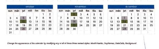 Breyting á sorpdagatali