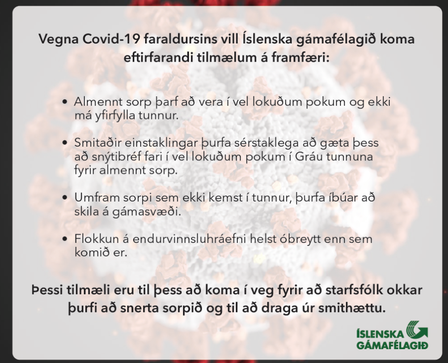 Tilkynning vegna sorphirðu