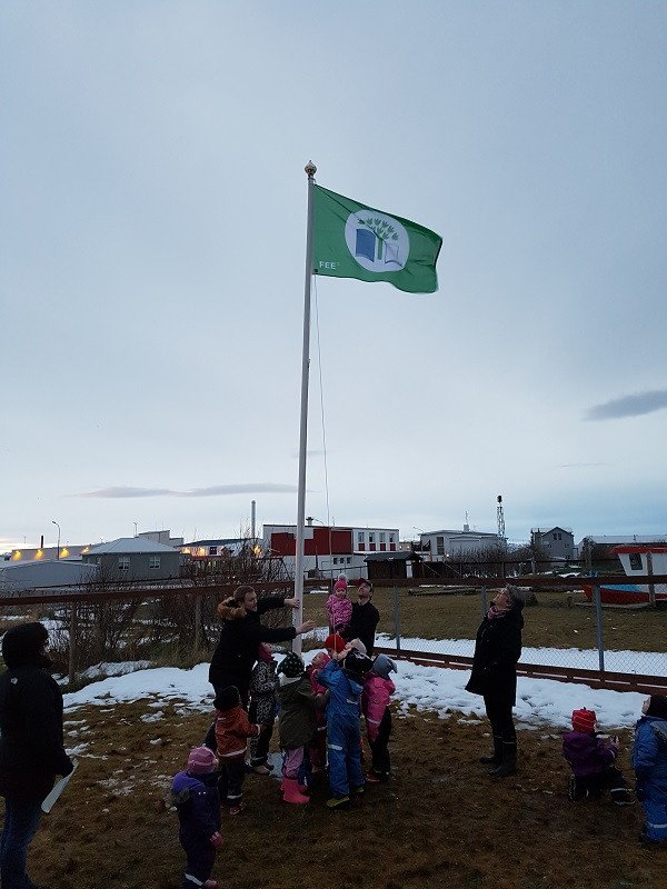 Leikskólinn fær Grænfána í þriðja sinn