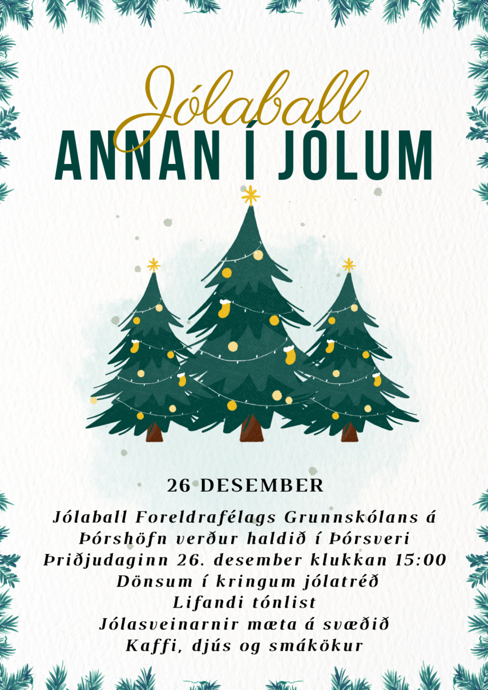 Jólaball í Þórsveri annan í jólum