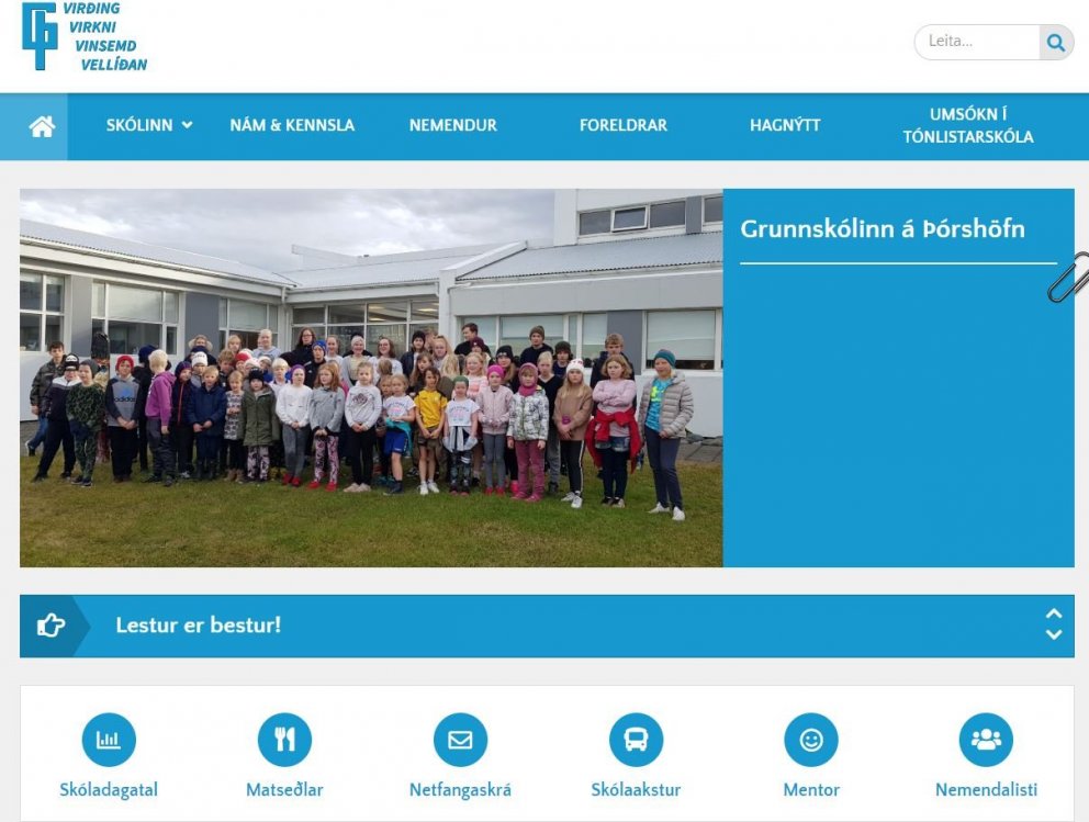 Ný heimasíða grunnskólans komin í gagnið