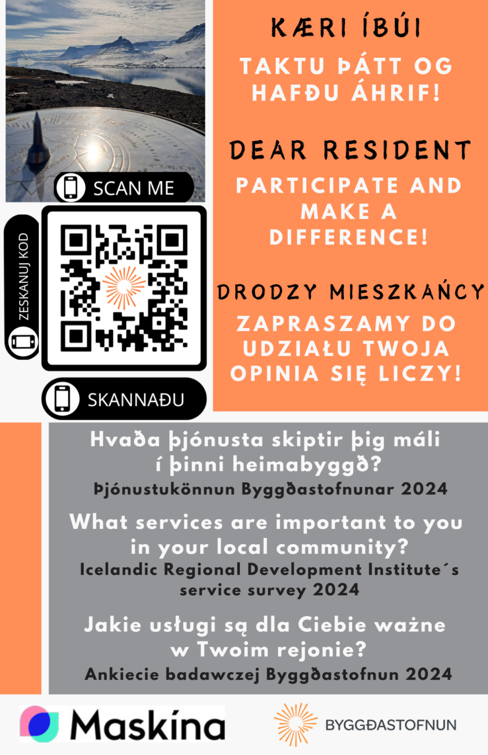 Kæri íbúi - Dear resident - Drodzy mieszkańcy