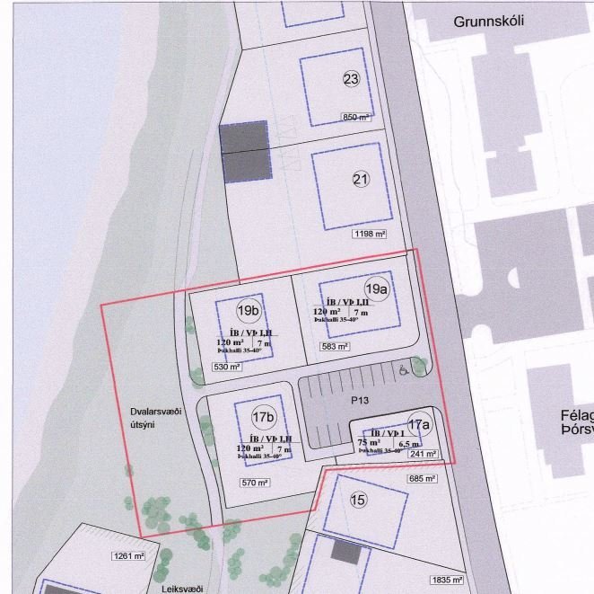 Lausar lóðir fyrir minni hús við Langanesveg 17-19