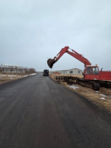 Fyrsta skóflustungan að 4 íbúða raðhúsi á Þórshöfn